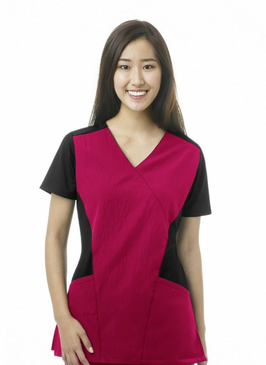 * Carhartt Women'S Sport Mock Wrap Top Top Selling Scrubs