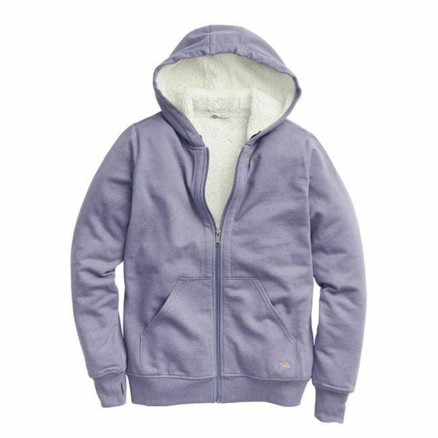 * Dickies Women'S Sherpa Lined Long Sleeve Zip Up Hoodie Outlet Hoodies & Sweatshirts