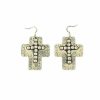 * Blazin Roxx Women'S Western Cross Earrings Silver Crazy Deals Jewelry