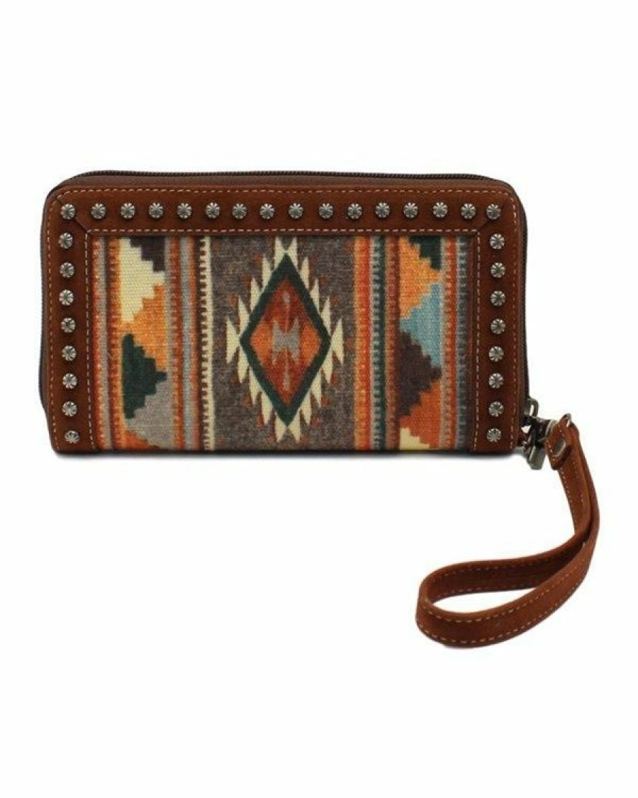 * Blazin Roxx Women'S Southwest Aztec Wallet Clutch Brown Best Sale Wallets