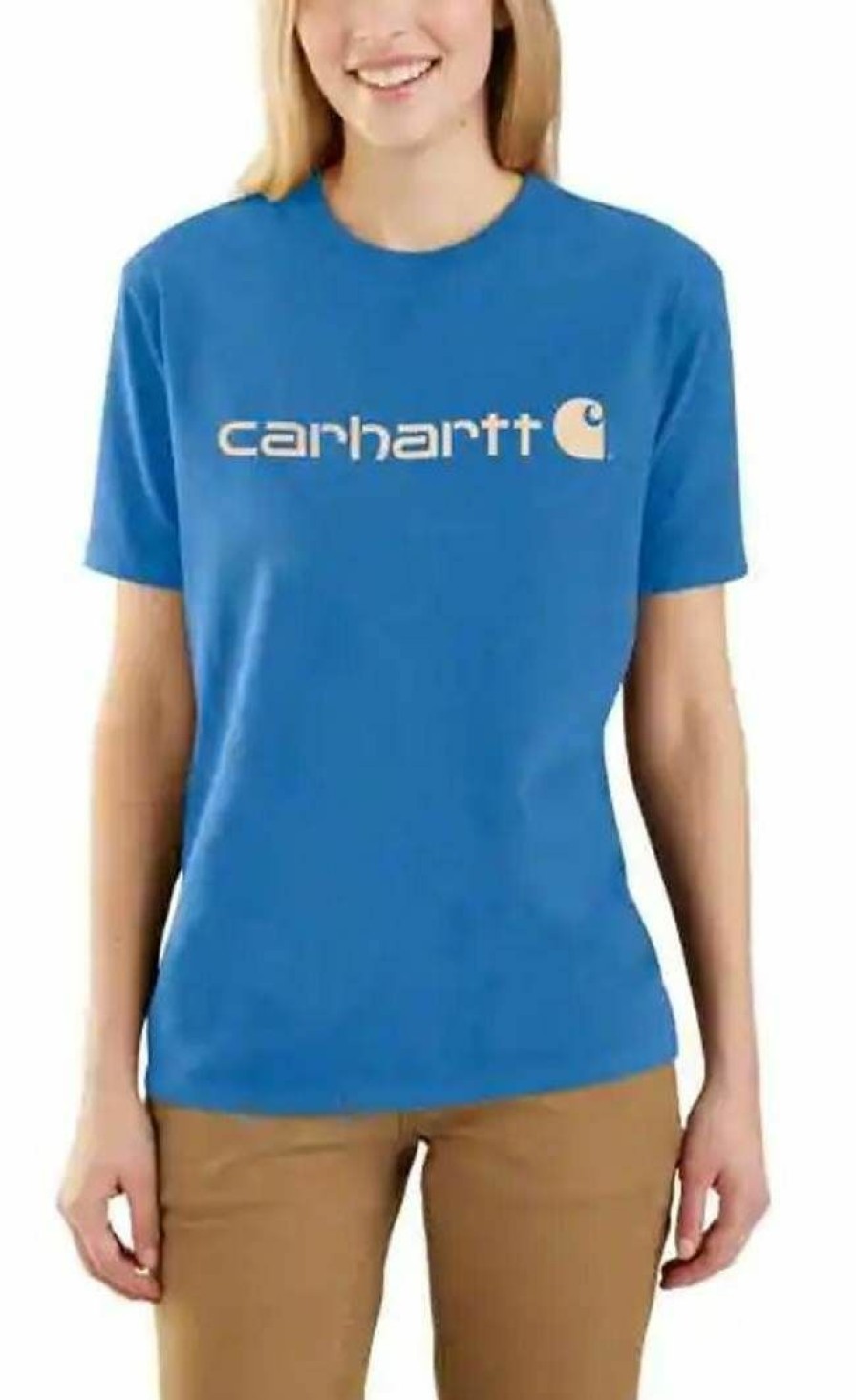 * Carhartt Women'S Loose Fit Heavyweight Short Sleeve Logo Graphic Tee Shirt Popular Shirts