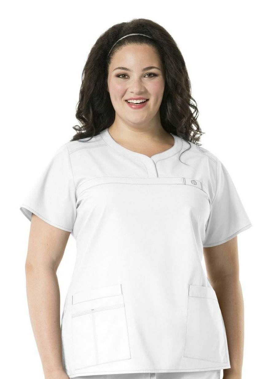 * Wonderwink Women'S Patience Curved Notch Neck Top Online Store Scrubs