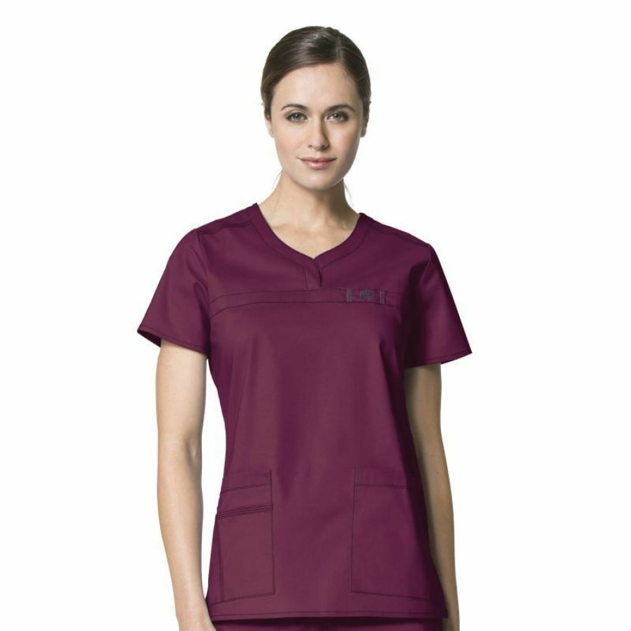 * Wonderwink Women'S Patience Curved Notch Neck Top Online Store Scrubs