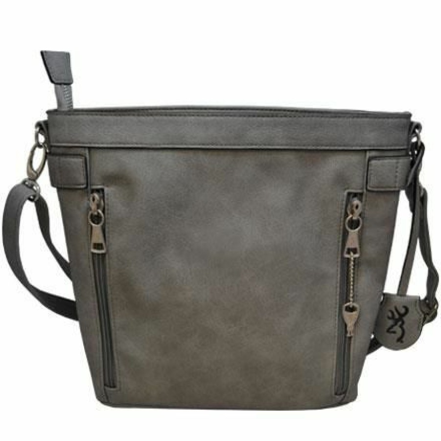 * Browning Women'S Catrina Concealed Carry Cross Body Handbag- Gray- Charcoal Popular Bags & Purses