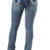 * Grace In La Women'S Horseshoe Pocket Mid Rise Bootcut Jeans Discount Pants