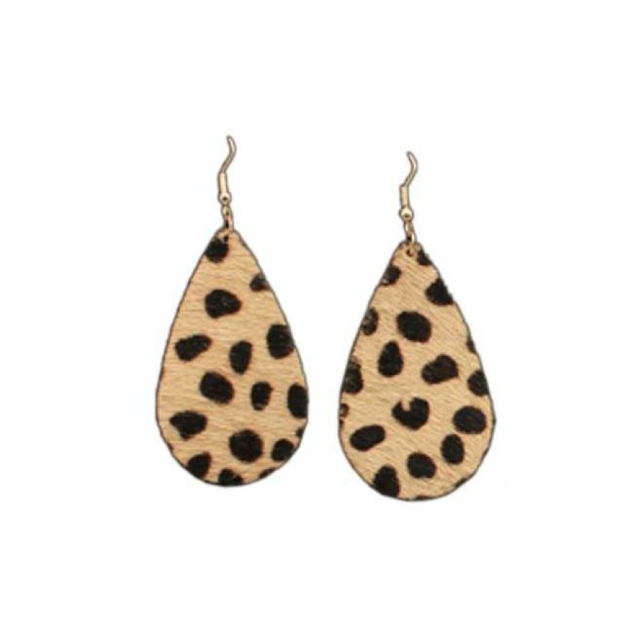 * Blazin Roxx Animal Camouflage Spotted Tear Drop Earrings Cheetah Print Premium Jewelry