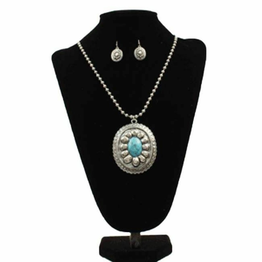 * Blazin Roxx Women'S Rhinestone Accented Turquoise Jewelry Set Top Selling Jewelry