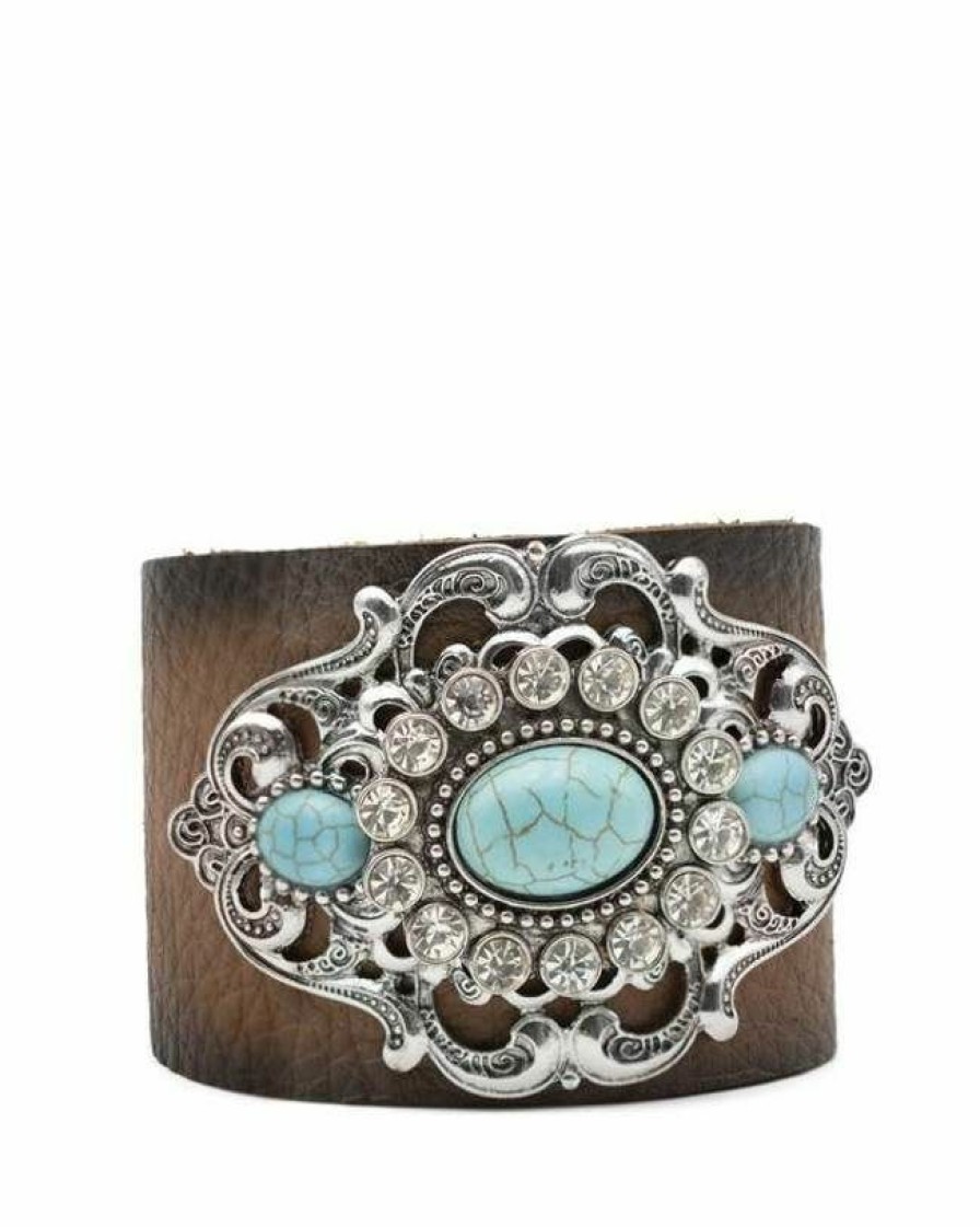 * Cowgirl Confetti Cuff Timeless Bracelet Brown Premium Jewelry